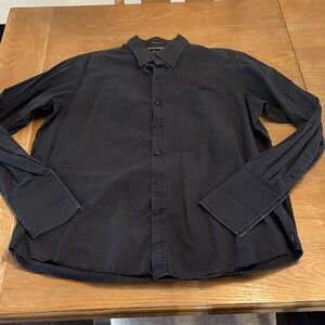 Sean John Classic Black Casual Button-Down Shirt